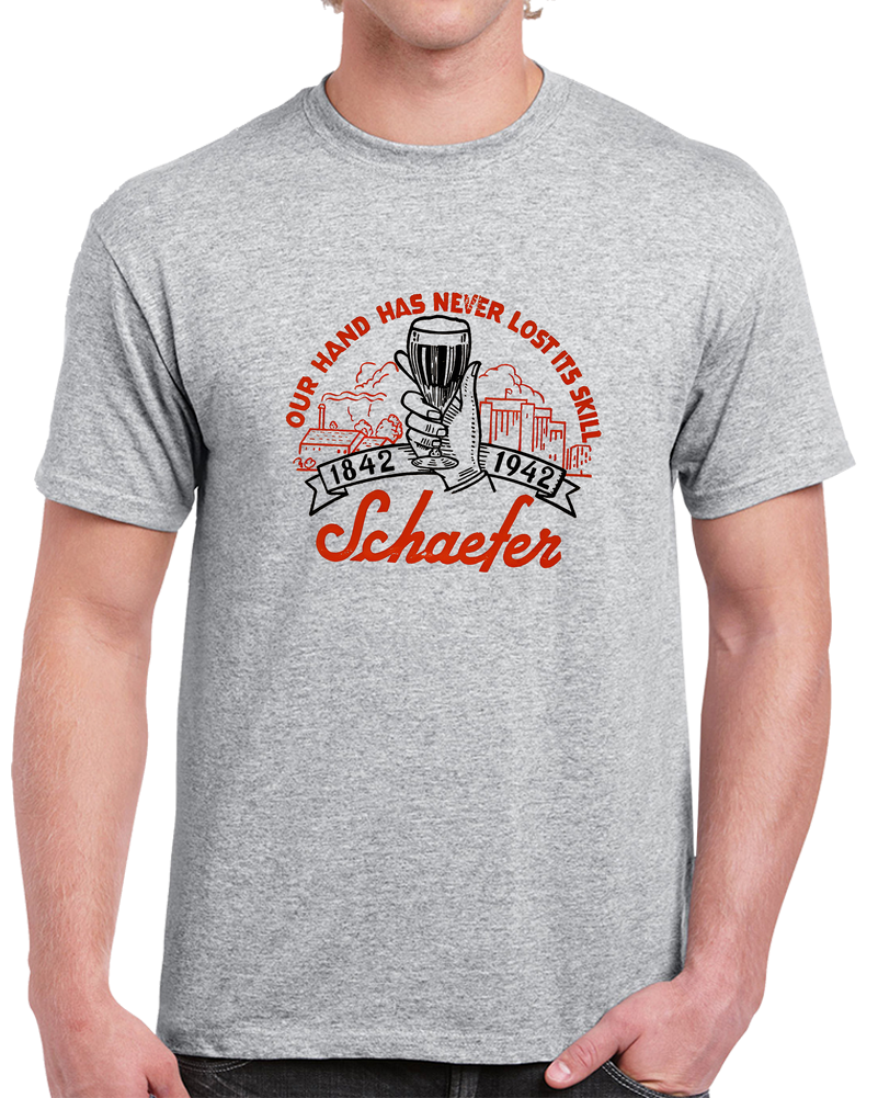 Vintage Schaefer Beer 1842-1942 T Shirt Vintage Schaefer Beer 1842-1942 T Shirt