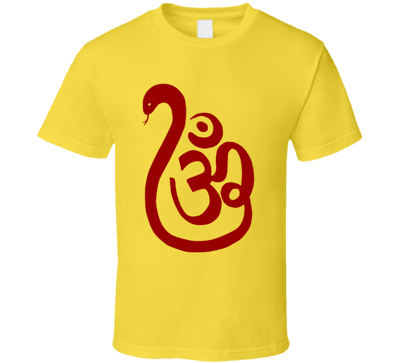 OM Snake T Shirt (red print) OM Snake T Shirt (red print)
