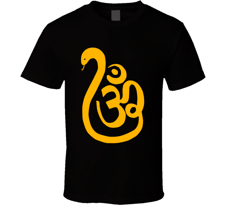 OM Snake T Shirt (yellow print) OM Snake T Shirt (yellow print)