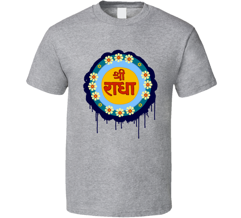 SHRI RADHE Graffiti Stencil T Shirt SHRI RADHE Graffiti Stencil T Shirt