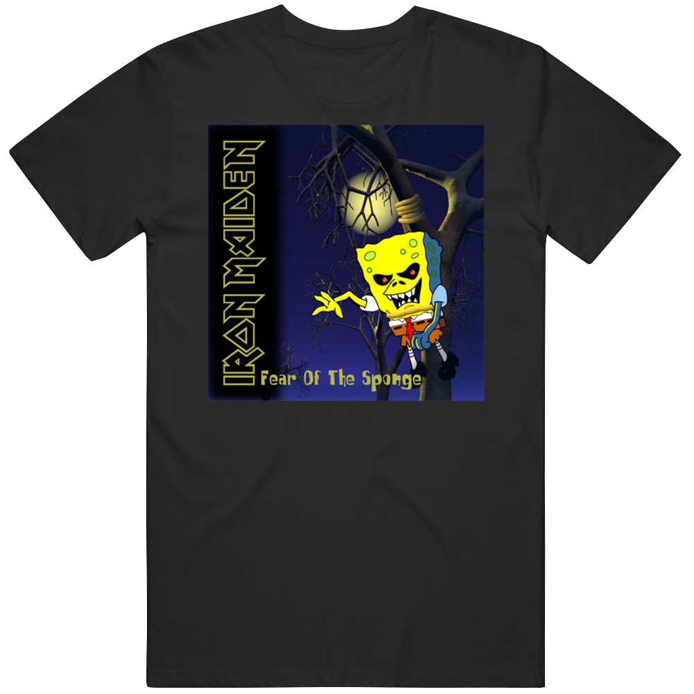 Iron Maiden Fear Of The Sponge Spongebob Bootleg T Shirt