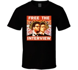 Free The Interview - Seth Rogen James Franco Movie Inspired White Font) Funny T Shirt 5972466