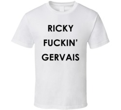 Ricky *Fuckin'* Gervais Inspired (Black Font) Funny T Shirt 6792437