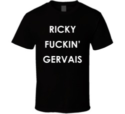 Ricky *Fuckin'* Gervais Inspired (White Font) Funny T Shirt 6792438
