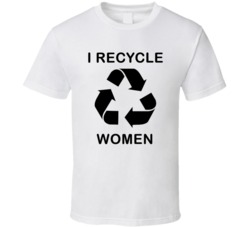 I Recycle Women (Black Font) Funny T Shirt 7279439
