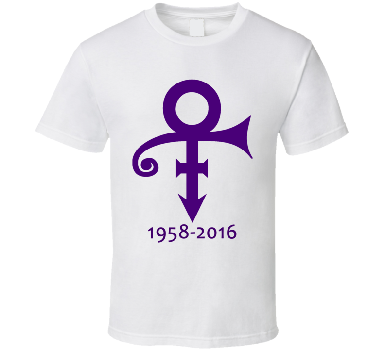 RIP Prince 1958-2016 (Purple Font) Memorial T Shirt RIP Prince 1958-2016 (Purple Font) Memorial T Shirt