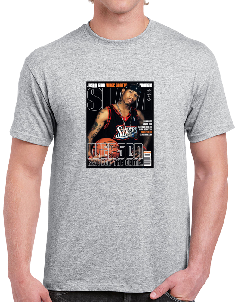 Slam Allen Iverson Tee Cool Basketball Fan T Shirt