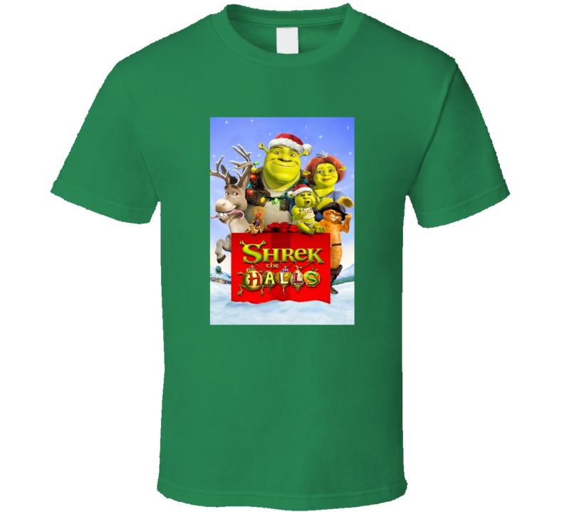 Shrek The Halls Tee Funny Animated Christmas Movie T Shirt