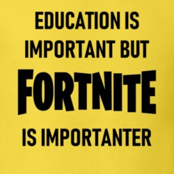 Education Is Important But Fortnite Is Importanter Tee Funny Gaming Video Game T Shirt 34538352