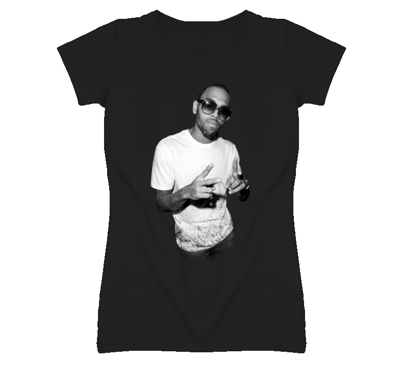 Chris Brown Black & White T Shirt Chris Brown Black & White T Shirt
