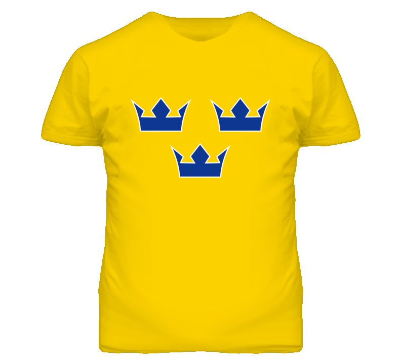 Team Sweden Crown Hockey T Shirt Team Sweden Crown Hockey T Shirt