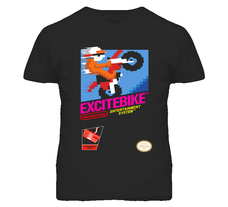 Excitebike Nintendo Retro Game Cover T Shirt Excitebike Nintendo Retro Game Cover T Shirt