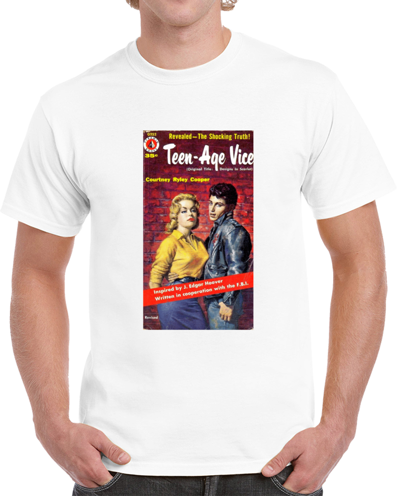 T4bg5ahw 1950s Classic Vintage Pulp Book Cover T-shirt T4bg5ahw 1950s Classic Vintage Pulp Book Cover T-shirt