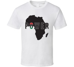 African Power Pan-Africa Map Country Outline Flag Colored T-shirt 35207381