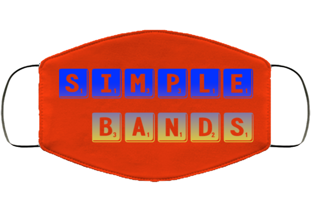 Orange Simple Bands Facemask Face Mask Cover Orange Simple Bands Facemask Face Mask Cover