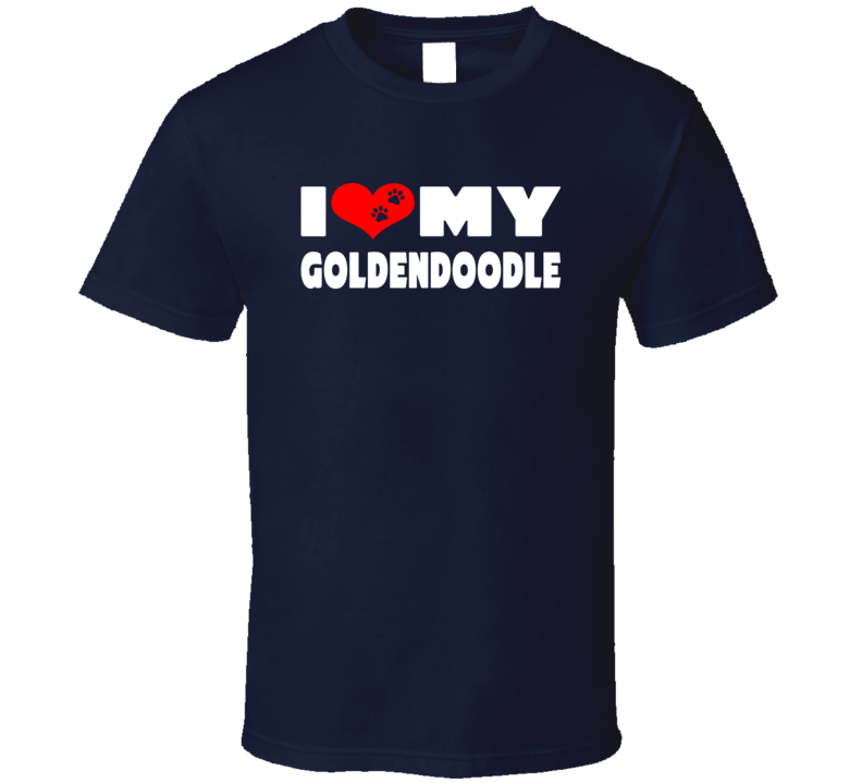 I Love My Goldendoodle Dog Paws Heart T Shirt I Love My Goldendoodle Dog Paws Heart T Shirt