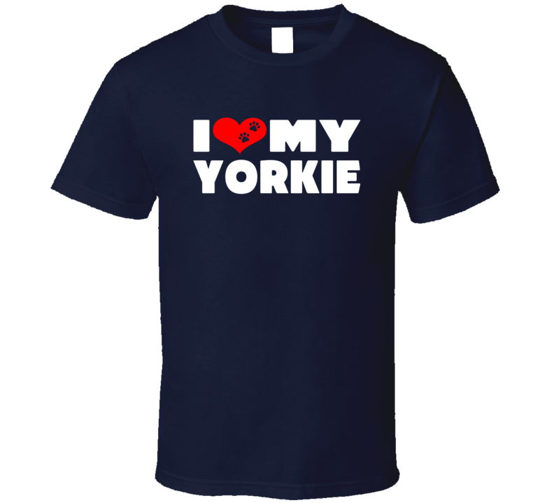 I Love My Yorkie Dog Paws Heart T Shirt I Love My Yorkie Dog Paws Heart T Shirt