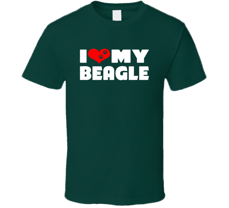 I Love My Beagle Dog Paws Heart T Shirt I Love My Beagle Dog Paws Heart T Shirt
