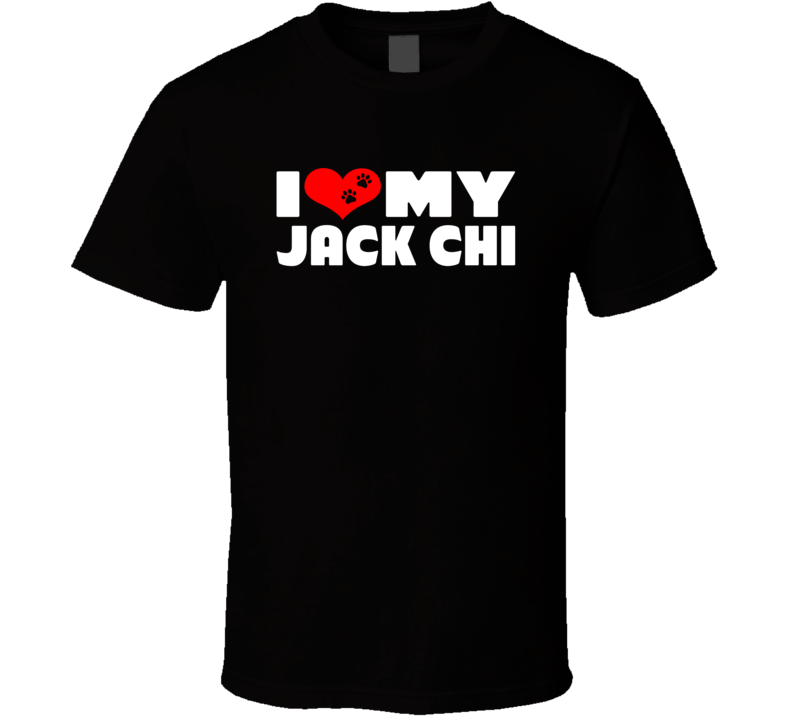 I Love My Jack Chi Dog Paws Heart T Shirt I Love My Jack Chi Dog Paws Heart T Shirt
