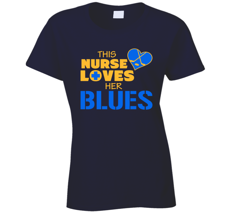 This Nurse Loves Her Blues Hockey T Shirt This Nurse Loves Her Blues Hockey T Shirt