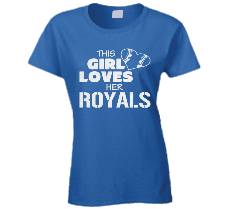 This Girl Loves Her Royals Glitter Bling Baseball Heart T Shirt This Girl Loves Her Royals Glitter Bling Baseball Heart T Shirt