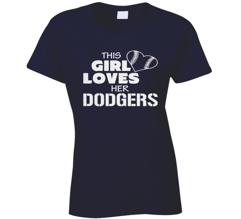 This Girl Loves Her Dodger Glitter Bling Baseball Heart T Shirt This Girl Loves Her Dodger Glitter Bling Baseball Heart T Shirt
