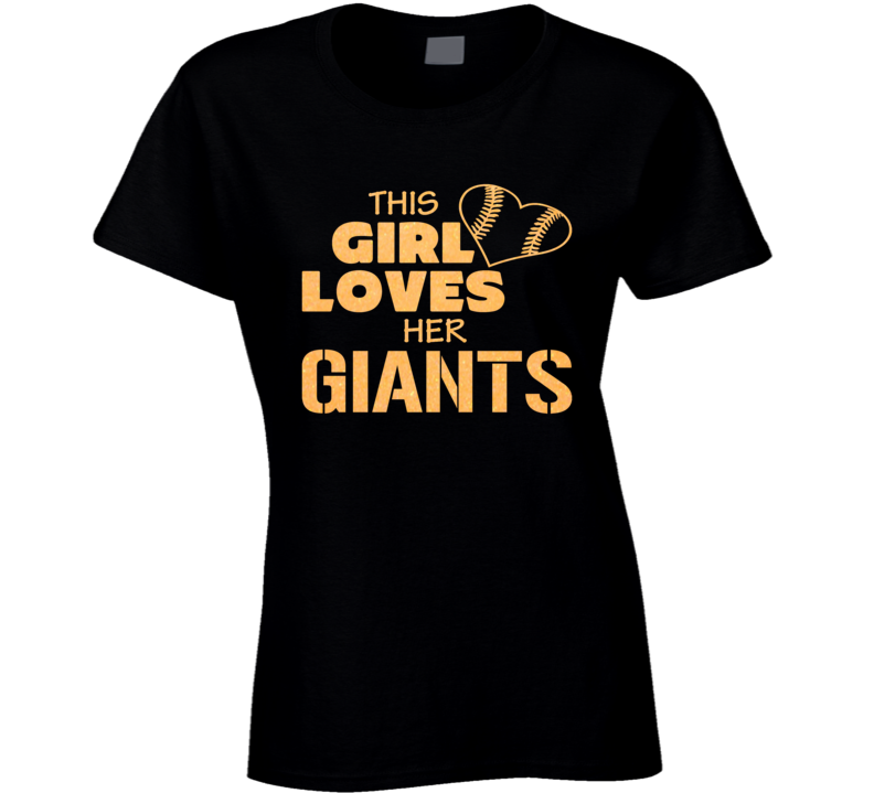 This Girl Loves Her Giants Glitter Bling Baseball Heart T Shirt This Girl Loves Her Giants Glitter Bling Baseball Heart T Shirt