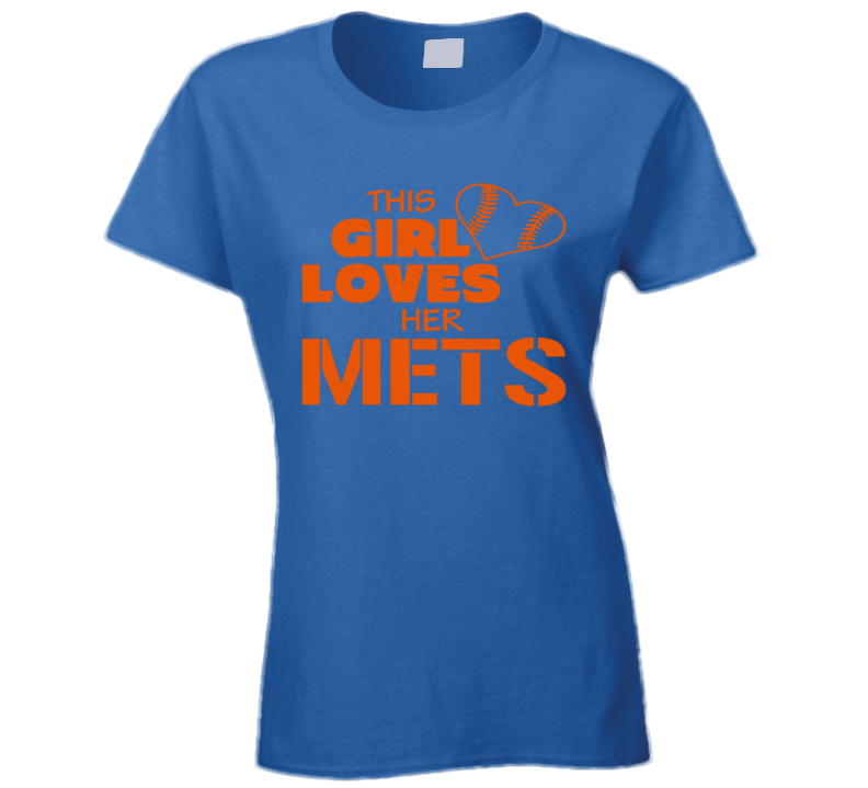 This Girls Loves Her Mets Baseball Heart T Shirt This Girls Loves Her Mets Baseball Heart T Shirt