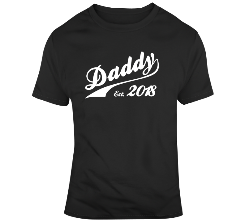 First Time Dad Established 2018 Fathers Day T Shirt First Time Dad Established 2018 Fathers Day T Shirt