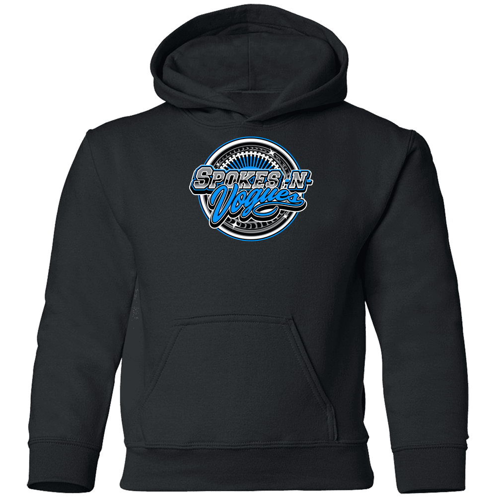 Blue Spokes Youth Hoodie