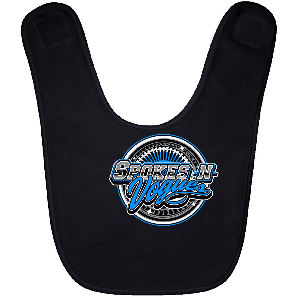Blue Spokes Baby Bib