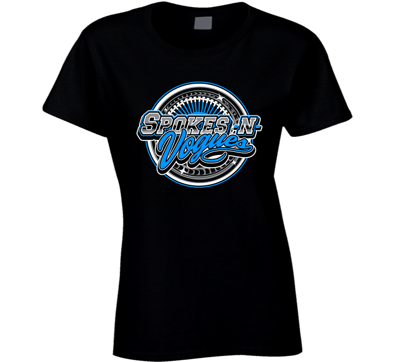 Blue Spokes Ladies T Shirt