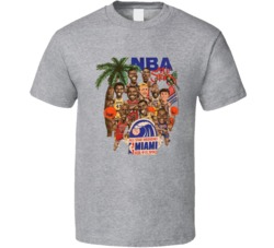 1990 Basketball All Star Game Retro Caricature Cool T Shirt