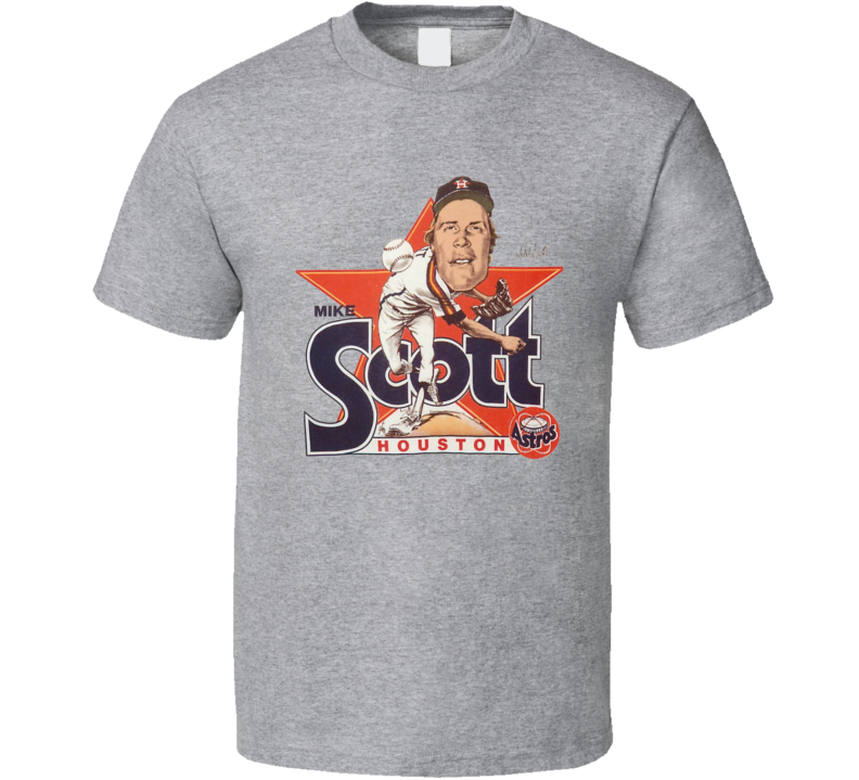 Mike Scott Houston Baseball Retro Caricature Legend T Shirt Mike Scott Houston Baseball Retro Caricature Legend T Shirt