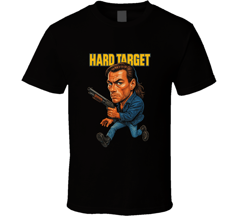 Hard Target Van Damme Retro Movie Caricature T Shirt