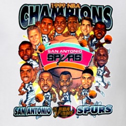 San Antonio Basketball 1999 Champions Caricature T Shirt 13782