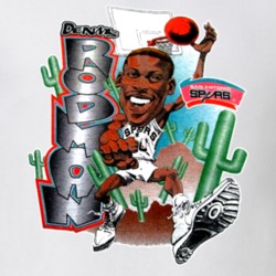 Dennis Rodman San Antonio Basketball Caricature T Shirt 13785