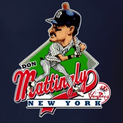 Don Mattingly Retro Baseball Caricature T Shirt 80131
