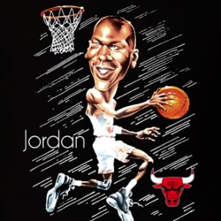Michael Jordan Retro Basketball Caricature T Shirt 82342