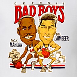 Bill Laimbeer Retro Basketball Caricature T Shirt 82868