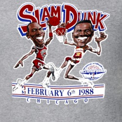Wilkins Jordan Dunk Contest Caricature T Shirt 86223