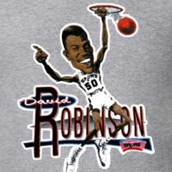 David Robinson San Antonio Basketball Caricature T Shirt 89739