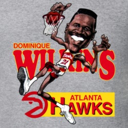 Dominique Wilkins Retro Basketball Caricature T Shirt 99353