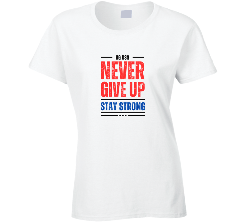Stitch Mob - Never Give Up Ladies T Shirt Stitch Mob - Never Give Up Ladies T Shirt