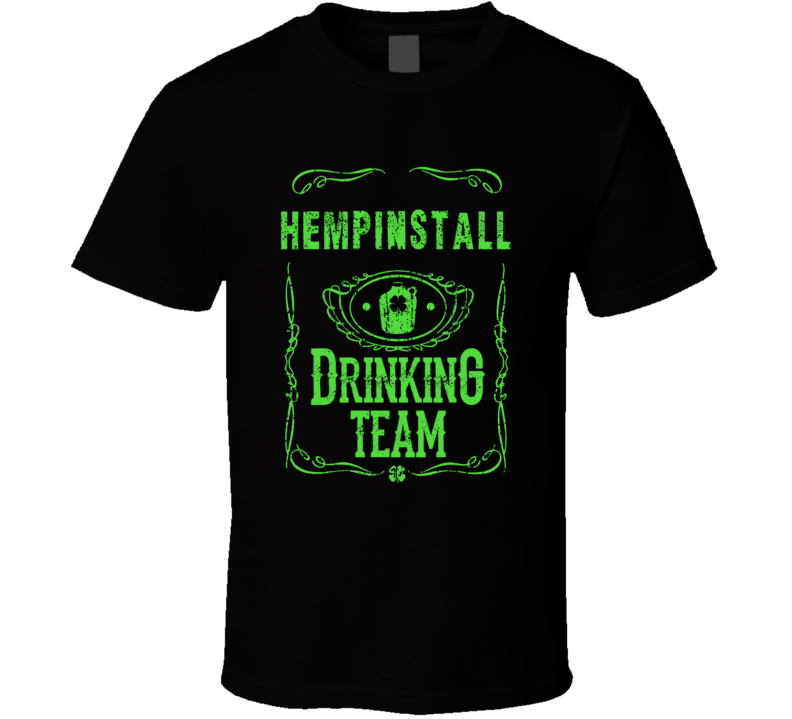 Hempinstall Irish Drinking Team Whiskey Beer Custom Last Name St Patricks Day T Shirt