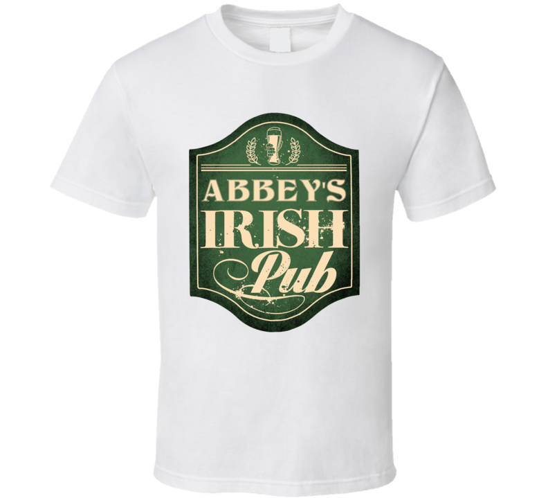 Abbey Irish Pub St Patricks Day Beer Party Custom Name T Shirt