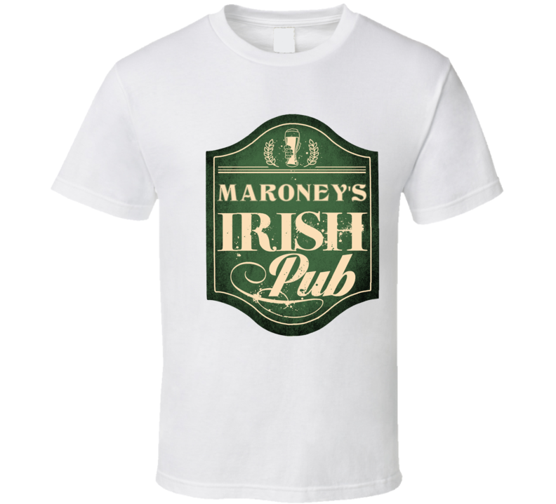 Maroney Irish Pub Last Name Custom Beer Drinking St Patricks Day Party T Shirt