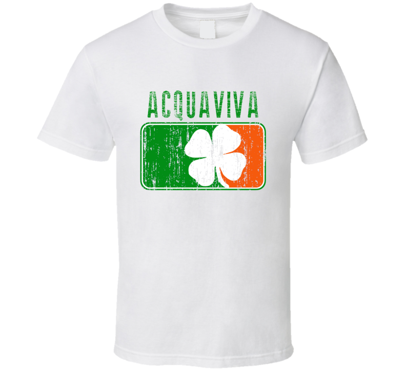 Acquaviva Distressed St Patricks Day Last Name T Shirt