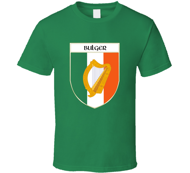 Bulger Irish Surname Ireland Crest Pride T Shirt