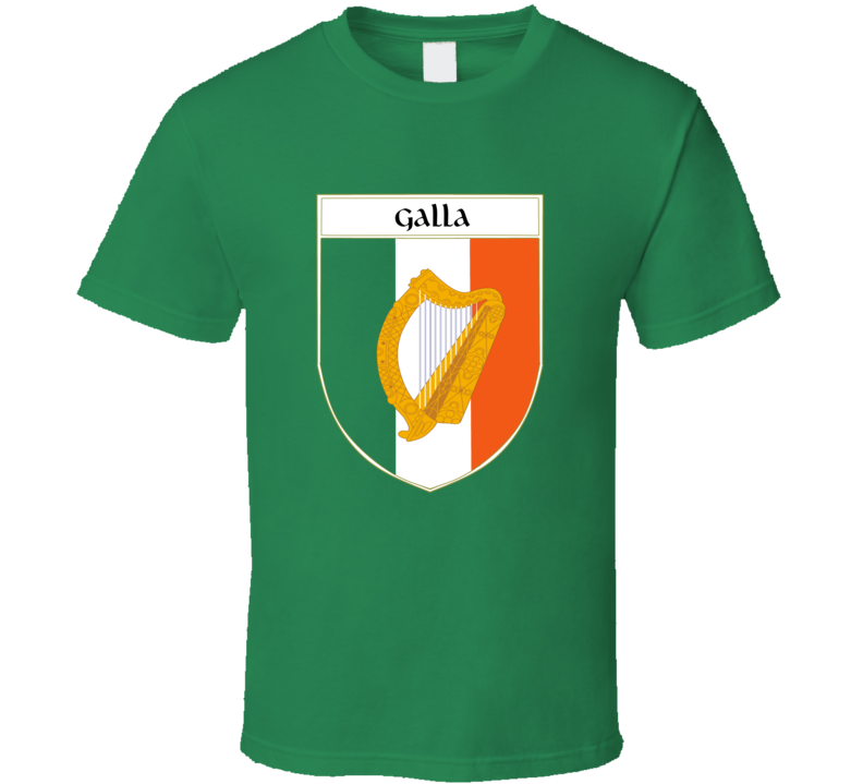 Galla Irish Surname Ireland Crest Pride T Shirt Galla Irish Surname Ireland Crest Pride T Shirt